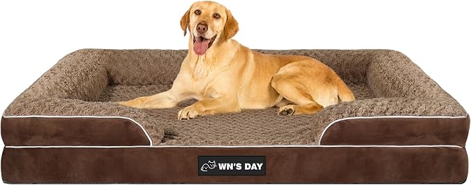 Orthopedic Dog Bed for Large Medium Sized, Washable Memory Foam Large Dog Bed by Unknown