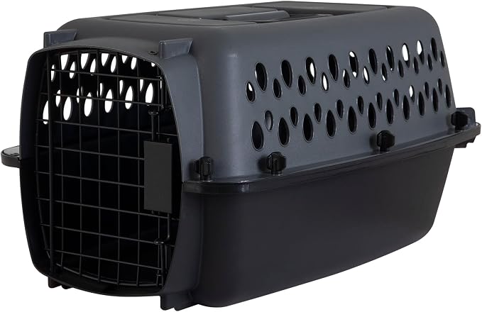 Petmate Pet Porter Dog Kennel 19", Dark Gray & Black, by Petmate