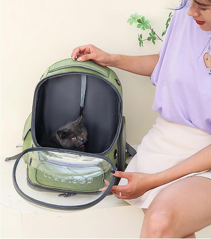 Cat Bubble Backpack, Breathable Cat Backpack Carrier Large Space Pet Travel - Image 6
