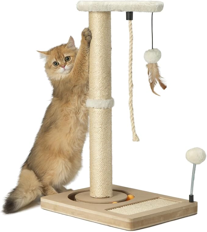 PAWSFANS Cat Scratching Post, Sisal Scratch Posts by Pawsfans