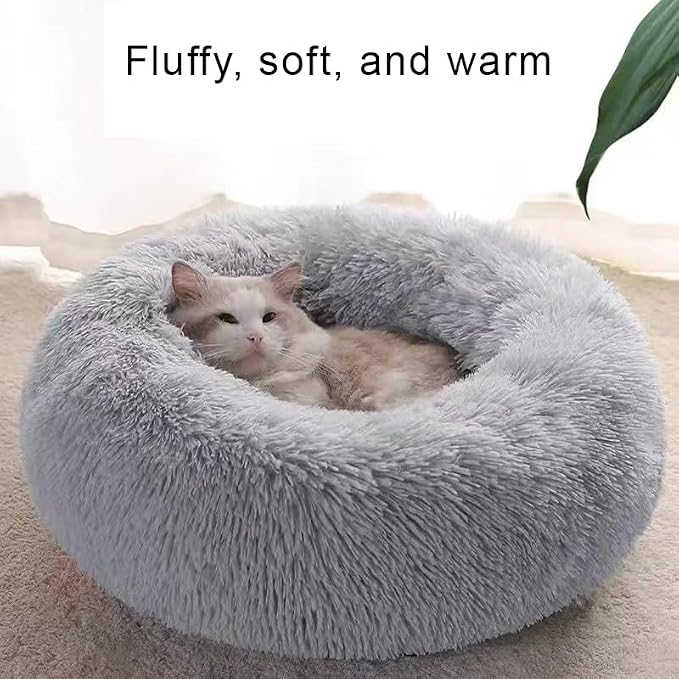 Dog Bed for Small Medium Large Dogs Cats, 20 inch Calming Washable-Round Cozy - Image 7