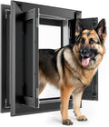 【PATAPLUS】 Aluminum French Large Dog Door, Strong Double Magnetic Flaps by LEADSTOTHETOP
