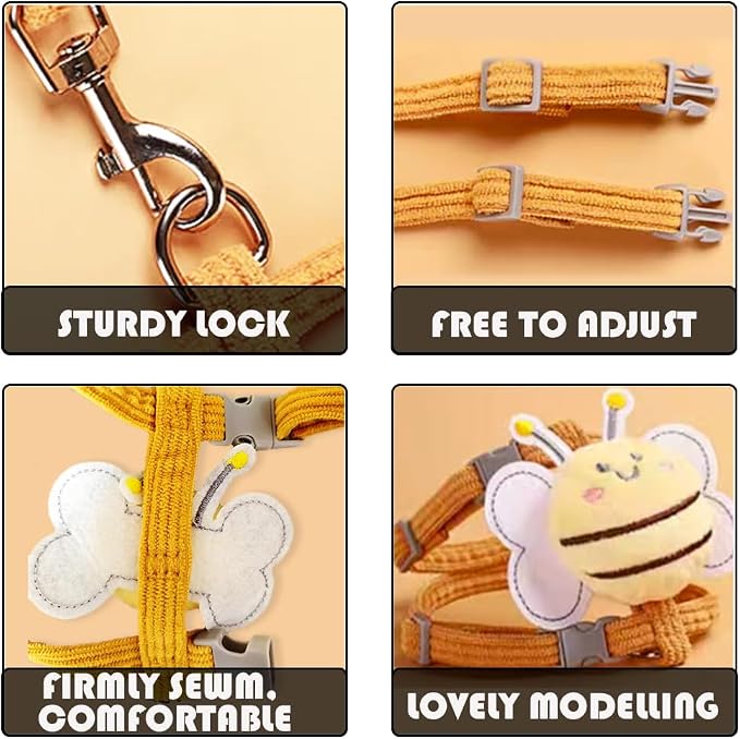 Cat Harness and Leash Set, Cat Harness Escape Proof, Rabbit Harness and Leash - Image 3
