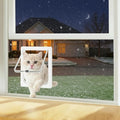 Cat Door for Window, 4 Locking Modes for Safety Cat Window Door, Fits 14"-28" by Yandyn