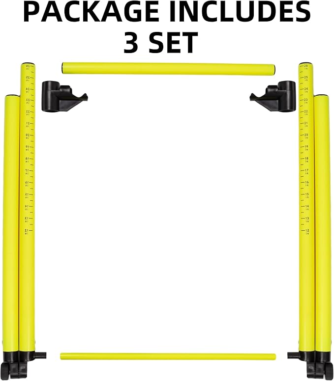 3 Pack Adjustable Height Hurdles Training Equipment, Agility Speed Jumping - Image 4