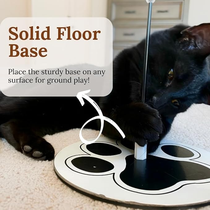 Cat Toys for Bored Indoor Adult Cats Any Surface Base Wand Stimulation Toys for - Image 4