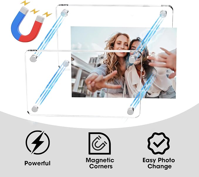 16 PCS Car Picture Holder, Car Visor Photo Clip, Acrylic Magnetic 3 Inch Car - Image 4
