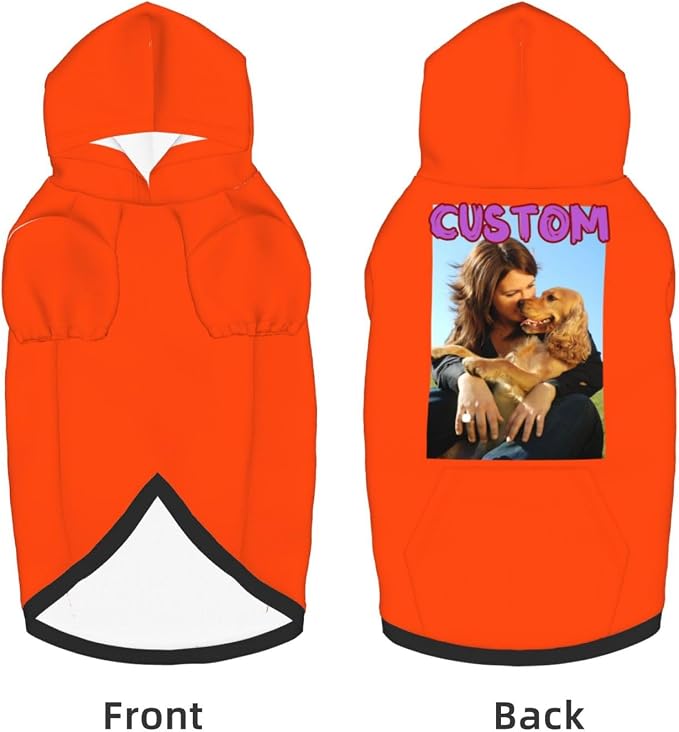 Custom Dog Hoodie Add Your Design Soft & Warm Personalized Photo Text Logo Name - Image 5