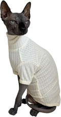 Sphynx Cats Shirt Cat Turtleneck Cotton Sweater Pullover Kitten T-Shirts by Kitipcoo