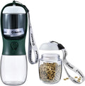 Dog Water Bottle with Food Container, Travel Puppy Water Bowl, Portable Pet by Cibaabo