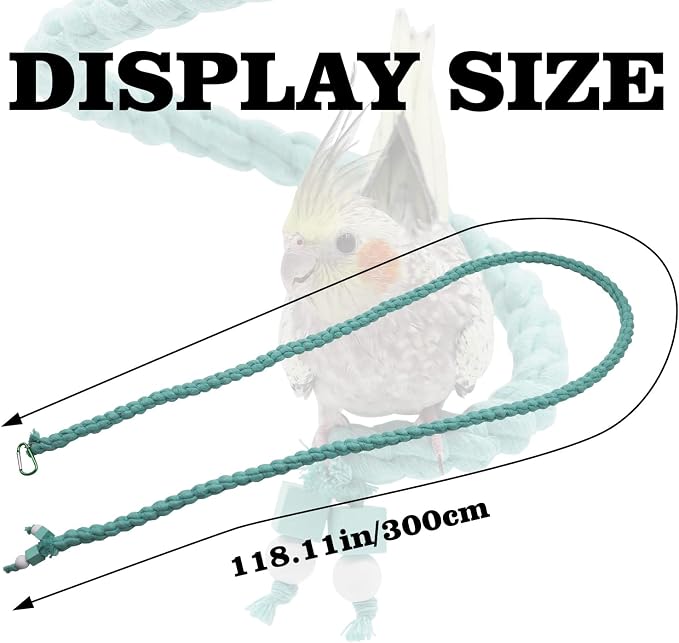Dnoifne Bird Spiral Rope Perch - Image 6