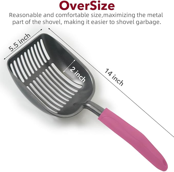 Cat Litter Scoop, Kitty Metal Scooper, Aluminum Alloy Sifter, Kitten Pooper - Image 2
