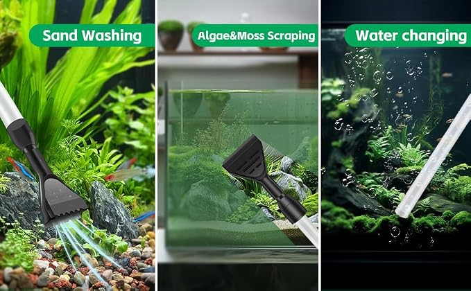 Aquarium Gravel Cleaner, Fish Tank Cleaner, Manual Vacuum Water Changer - Image 8