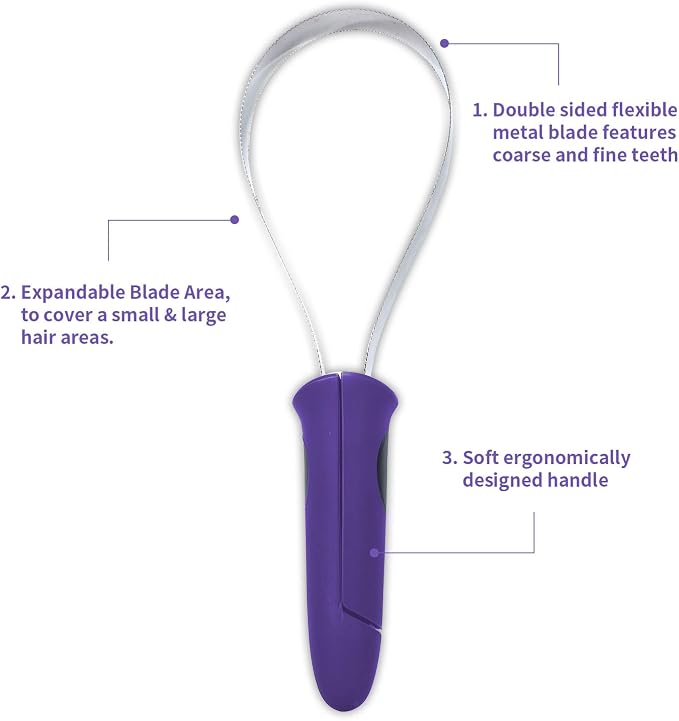 Dual-Sided Shedding Blade with Stainless Steel Blade De-Shedding Tool - Image 3