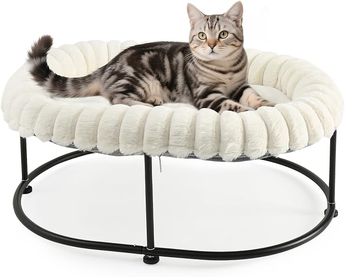 Sunhoo Elevated Cat Bed for Indoor Cats Raised Kitten Hammock Large High Puppy by Sunhoo