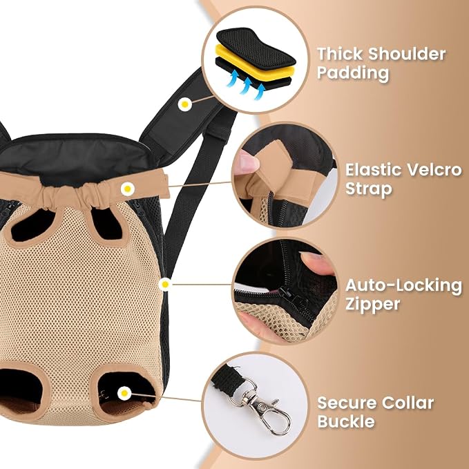 Dog Backpack Carrier, Pet Sling Front Backpack - Image 5
