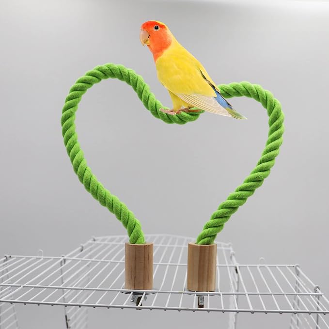 2 Pack Bird Hemp Rope Perch Swing, Bird Cage Stand Pole Accessories, Paw - Image 4