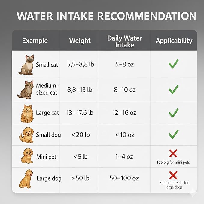 LucidShine 108oz/3.2L Stainless Steel Cat Water Fountain - Image 9