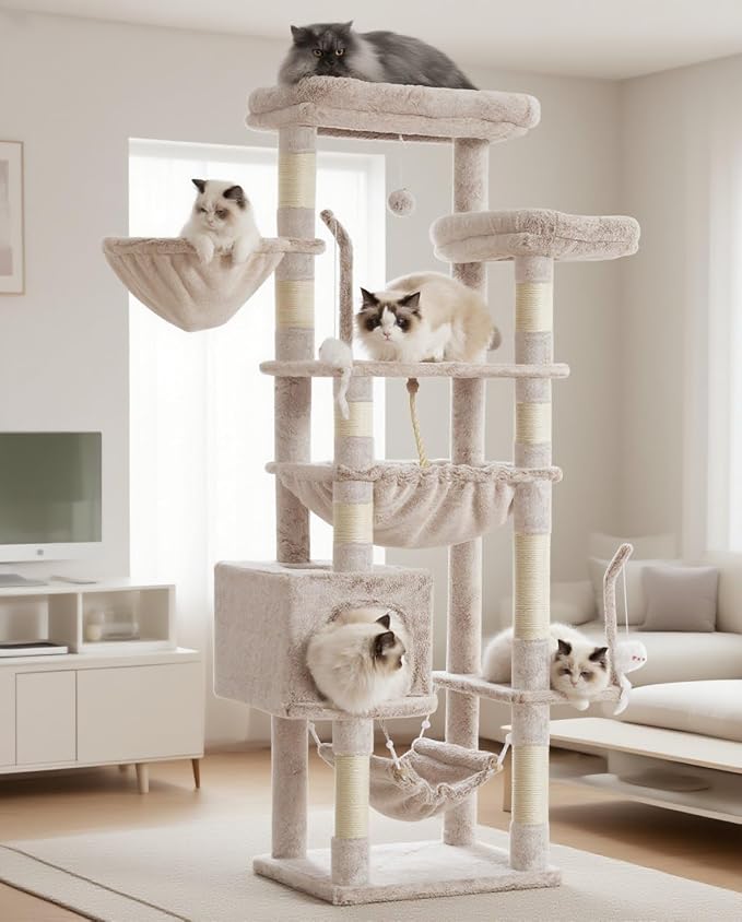 Cat Tree, Cat Tower for Large Cats by Gitelnour