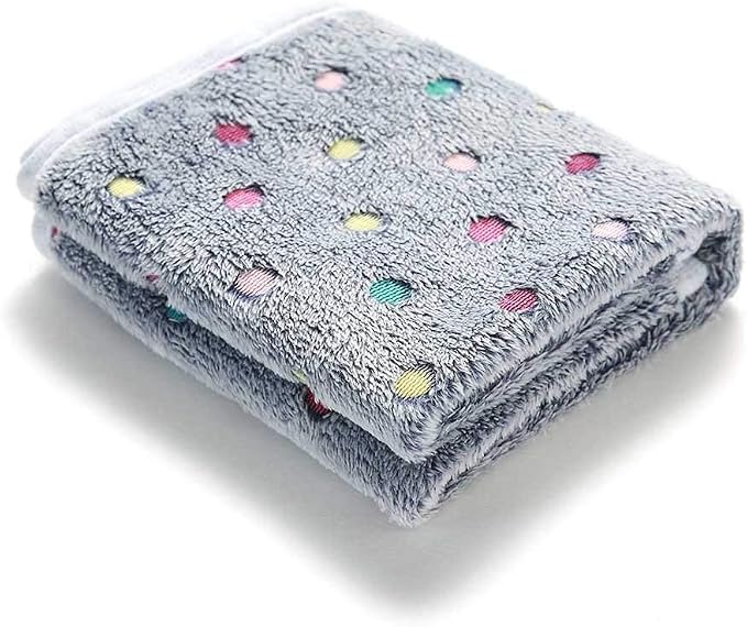 1 Pack 3 Blankets Super Soft Cute Dot Pattern Pet Blanket Flannel Throw - Image 3