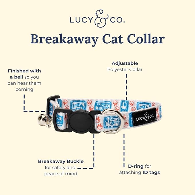 Lucy & Co. Tinned Fish Breakaway Cat Collar - Image 2