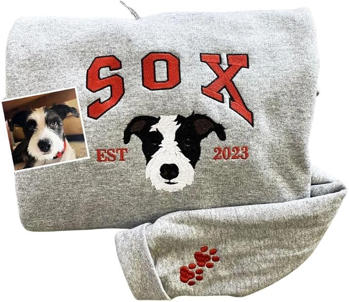 COUPLEHOODIES Custom Dog Portrait Sweatshirt from Photo – Personalized Pet by COUPLEHOODIES