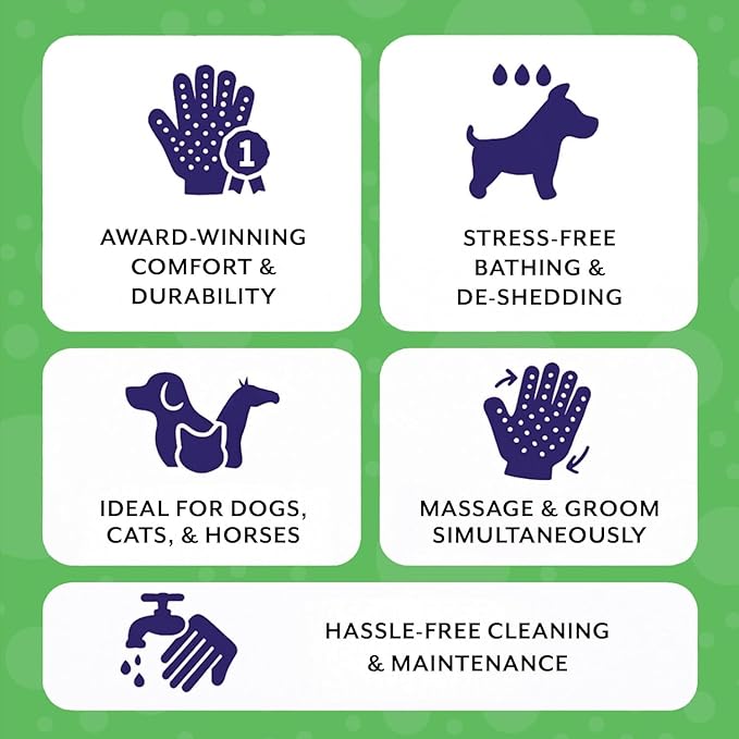 H HANDSON Pet Grooming Gloves - Image 6