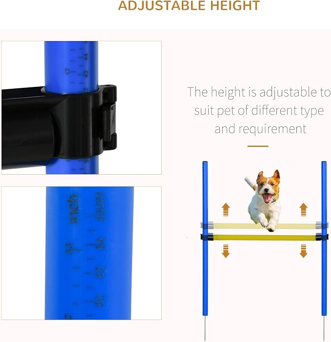PawHut 4PC Obstacle Dog Agility Training Course Kit Backyard Competitive - Image 6