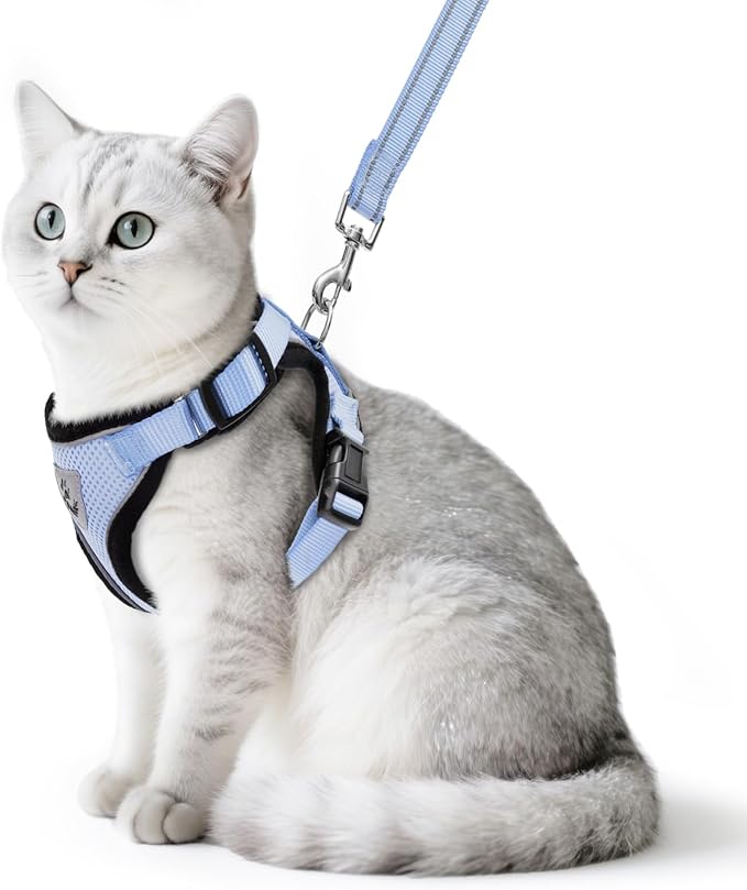 PUPTECK Cat Harness and Leash Set Escape Proof Reflective Cat Walking Harness by PUPTECK