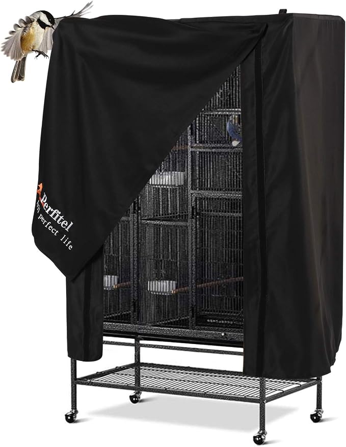 Universal Bird Cage Cover Good Night Birdcage Cover Black-Out Birdcage Cover by Perfitel-tellperfectlife