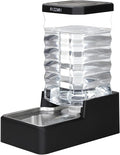 RIZZARI Stainless Steel Pet Water Dispenser: 10L Large Gravity Waterer by RIZZARI