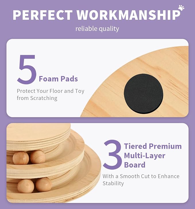 Made4Pets Cat Scratching Post Cat Scratcher Kitten Toys - Image 5