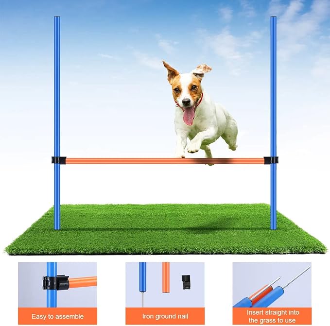 PAWISE Dog Agility Training Equipment, Pet Training Hurdles & Weave Poles Set - Image 12