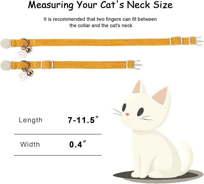 2 Pack Corduroy Cat Collars - Image 4