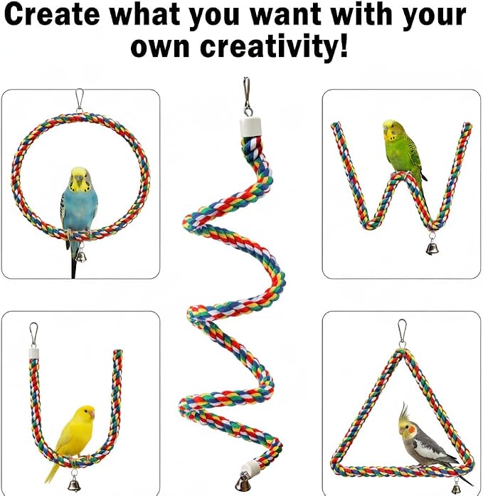 Bird Rope Perch & Birds Swing Set - Image 6