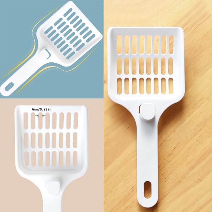 2 Pack Cat Litter Scoop Non-Stick Cat Sifting Litter Scoop Shovel - Image 3