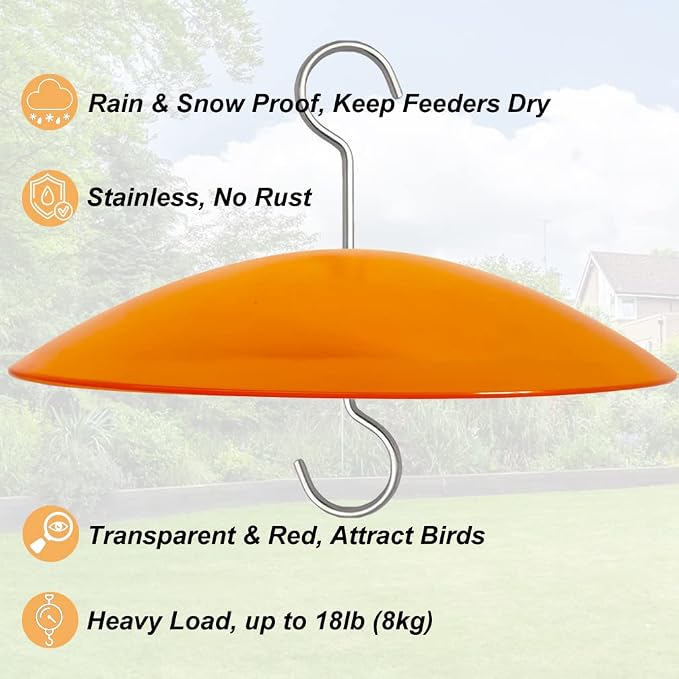 8" Mini Rain Cover for Bird Feeder/House - Image 3
