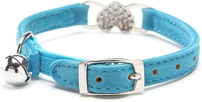 CHUKCHI Pink Soft Velvet Safe Cat Adjustable Collar - Image 2
