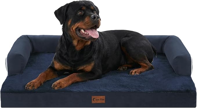 Orthopedic Dog Beds for Extra Large Dogs, Waterproof Egg Crate Foam XL Dog Bed by CasaPaw