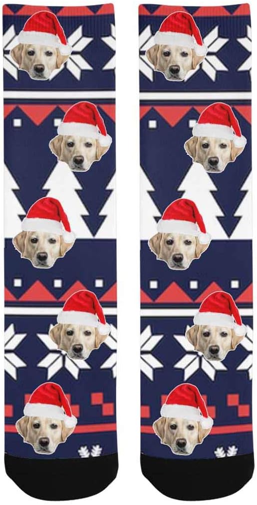 Custom Face Socks, Personalized Dog Lover Pet Photo Picture on Socks Unisex - Image 3
