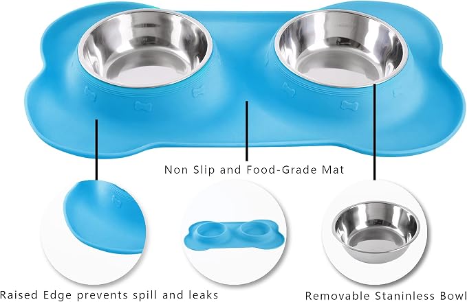 Hubulk Pet Dog Bowls 2 Stainless Steel Dog Bowl - Image 3