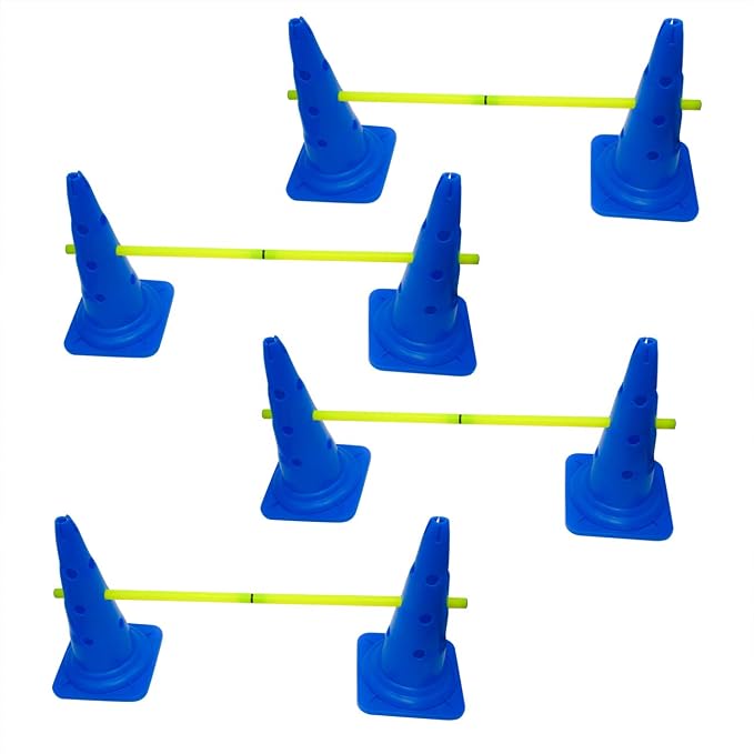 Trademark Innovations Dog Agility Jump Course Training Cone Hurdles Set - Image 3