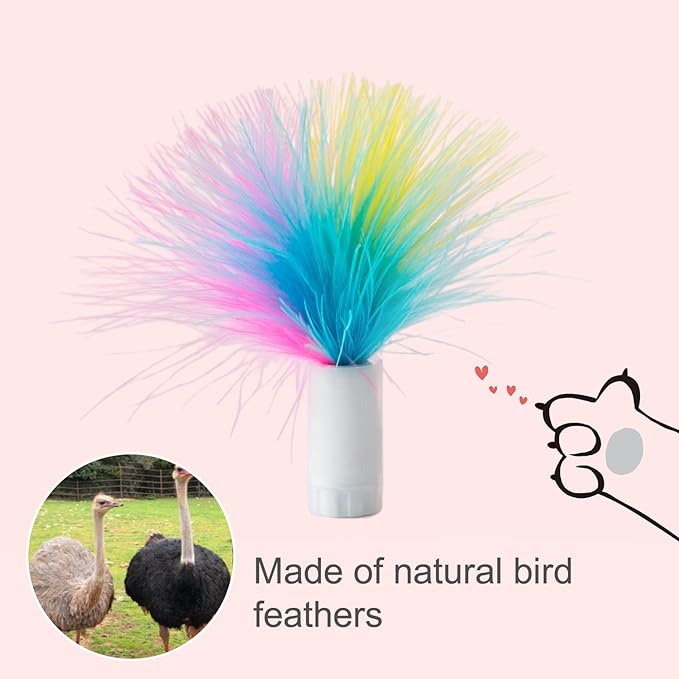 ORSDA 6Pcs Interchangeable Attachments Cat Feather Toys Replaceable Feathers - Image 6