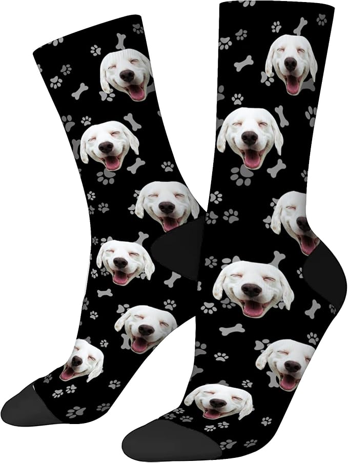 D-Story Custom Face Socks, Personalized Photo Picture on Socks, Unisex Athletic by Enjoy-yjl