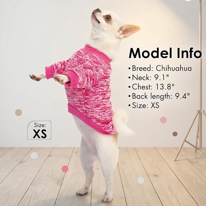 1 Pc Dog Sweaters for Small Dogs Girl Boy Winter Fleece Clothes Warm Soft Dog - Image 5