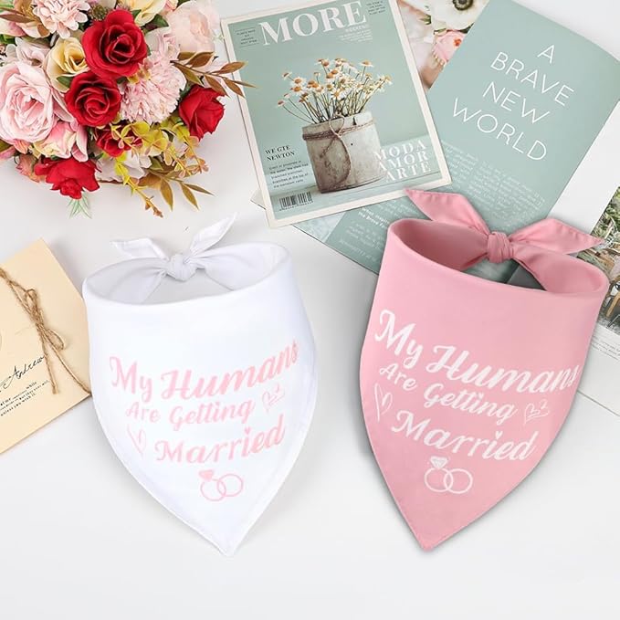 SZEE Bridal Shower Gifts for Bride, 2 Pack My Humans are Getting Married Dog - Image 5