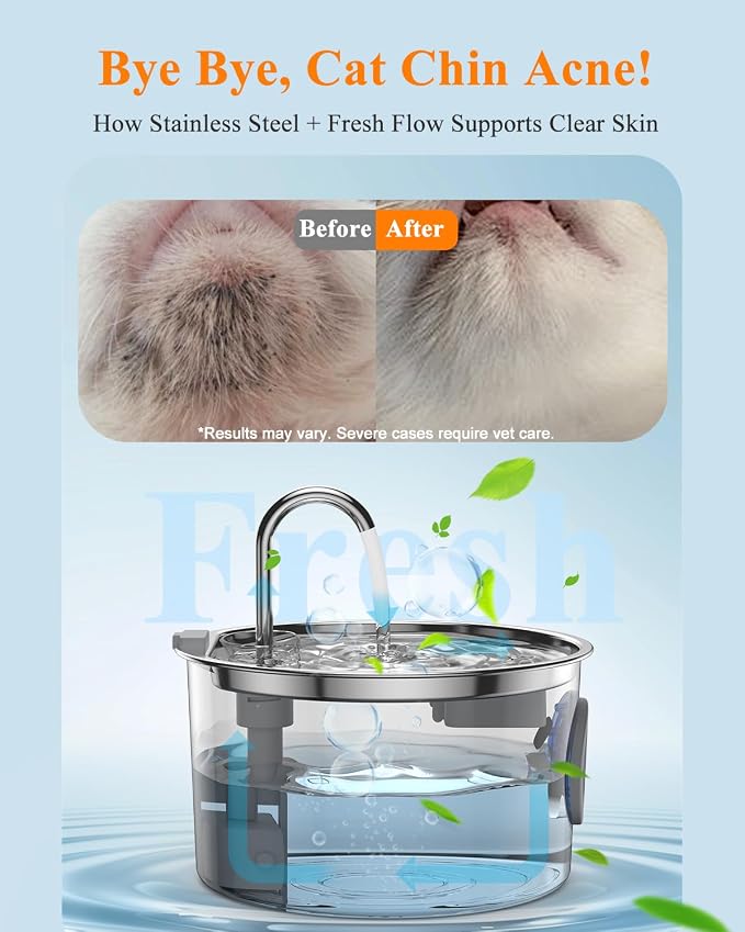 Cat Water Fountain Stainless Steel Large Capacity Automatic Water Dispenser - Image 3