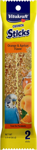 Vitakraft Parakeet Whole Grains & Orange & Apricot Treat Sticks, 1.6 Ounce by Vitakraft