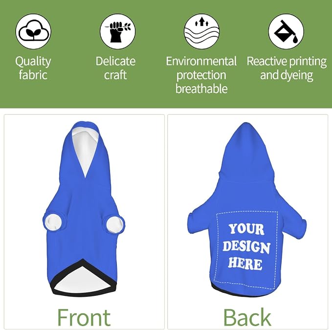 Dog Clothes, Custom Dog Hooded Sweatshirt, Personalized Pet Costume Robe Shirt - Image 4