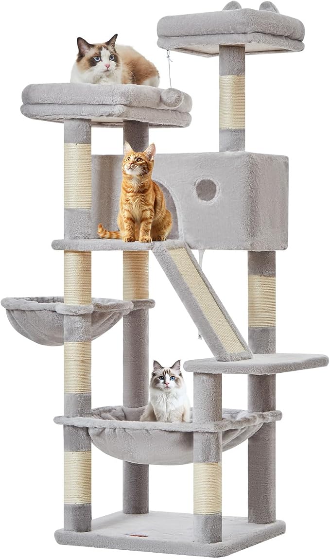 Taoqimiao Cat Tree 57.5-Inch, Cat Tower - Image 8
